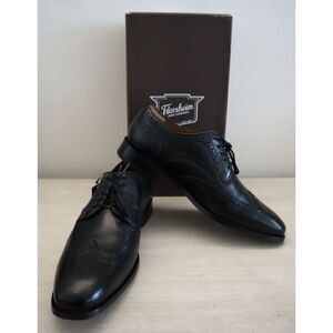 Florsheim 12198-001 Men's Sz 9W Black Leather Conetta Wing Tip Oxfords